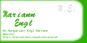 mariann engl business card